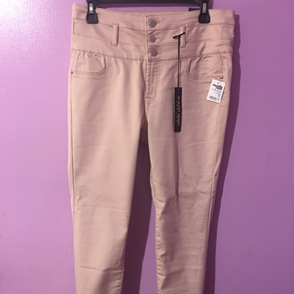 Light pink high waisted jeans